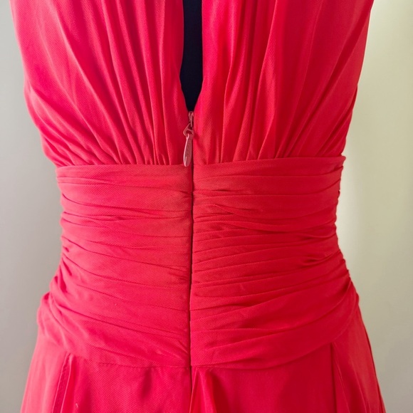 NWT JJs House A-line Halter Chiffon Cocktail Dress With Cascading Ruffles size 6 - Picture 13 of 16